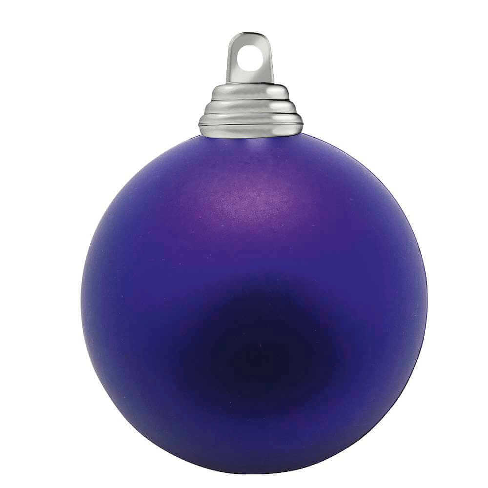Adornos de Navidad de plástico púrpura mate - 1