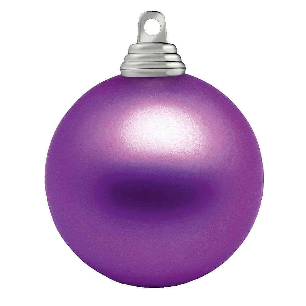 Adornos de Navidad de plástico púrpura mate - 2