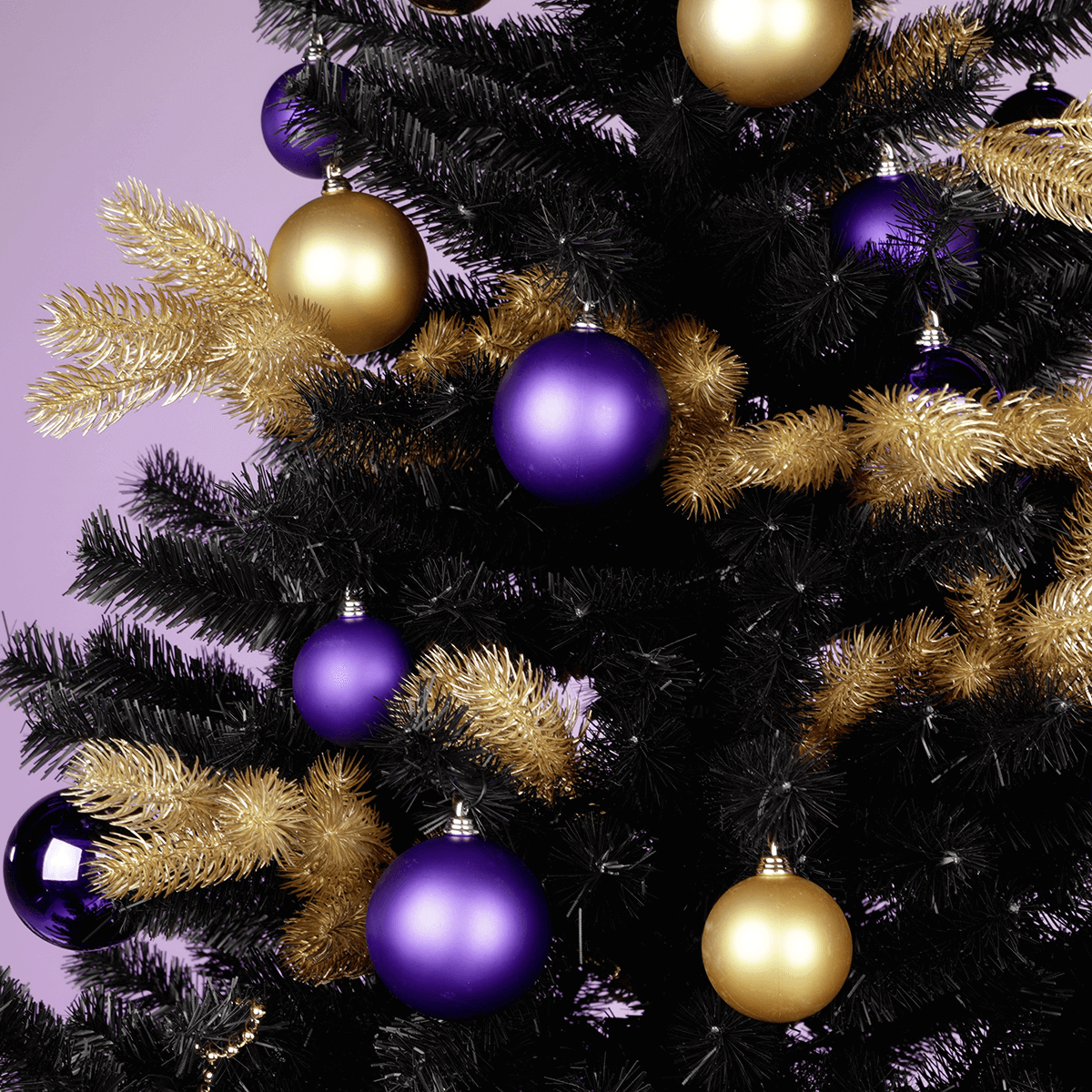 Adornos de Navidad de plástico púrpura mate - 4