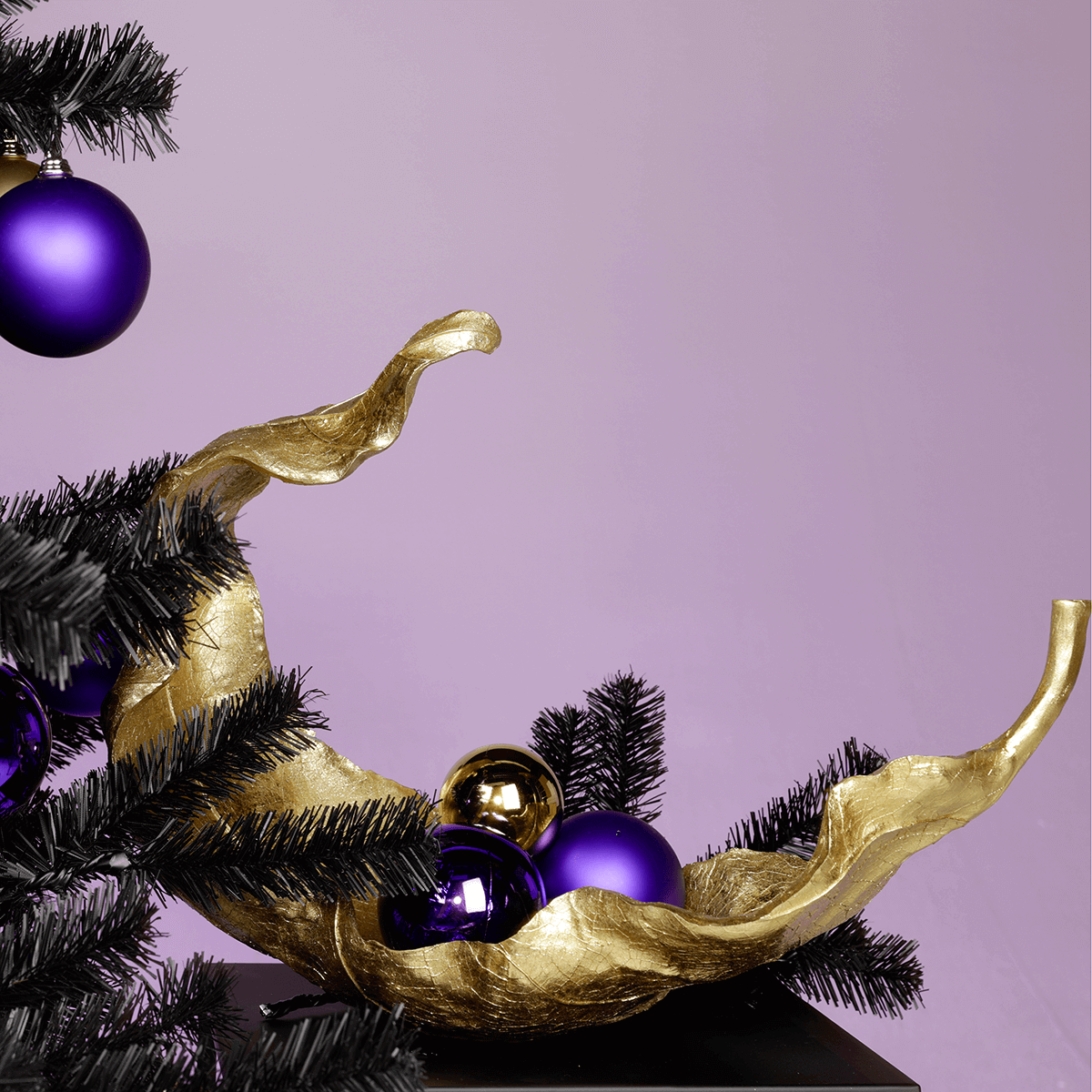 Adornos de Navidad de plástico púrpura mate - 5