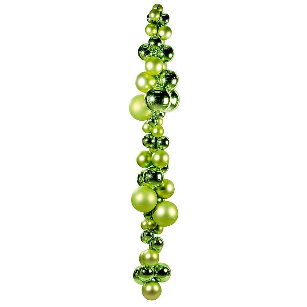 Weihnachtskugeln aus Kunststoff limettengrün matt - 1