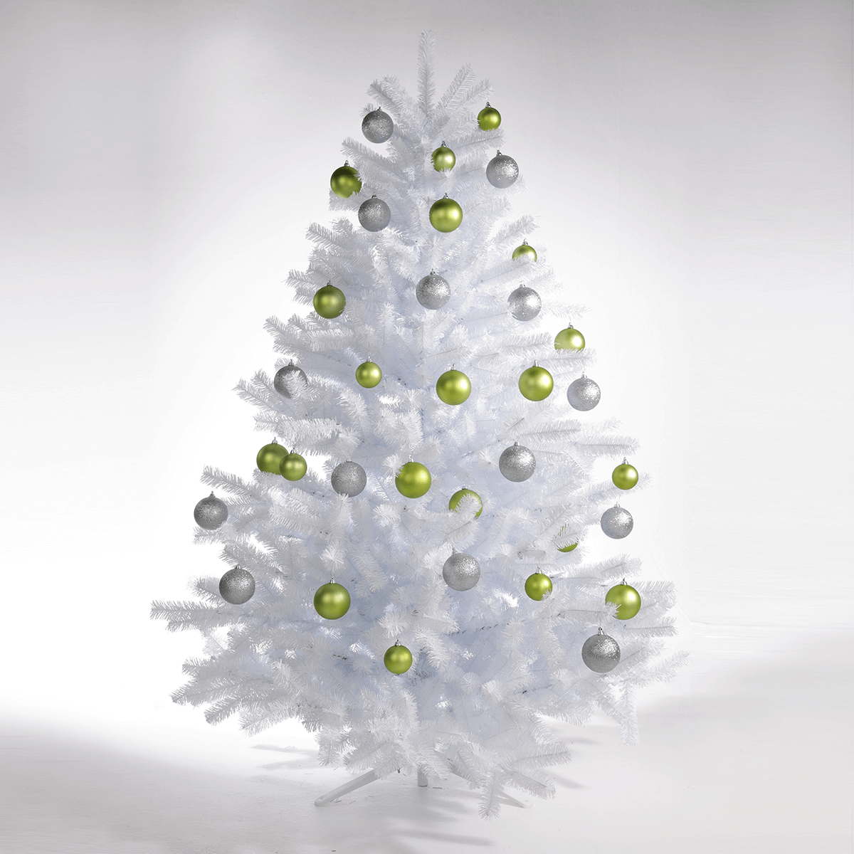 Weihnachtskugeln aus Kunststoff limettengrün matt - 5