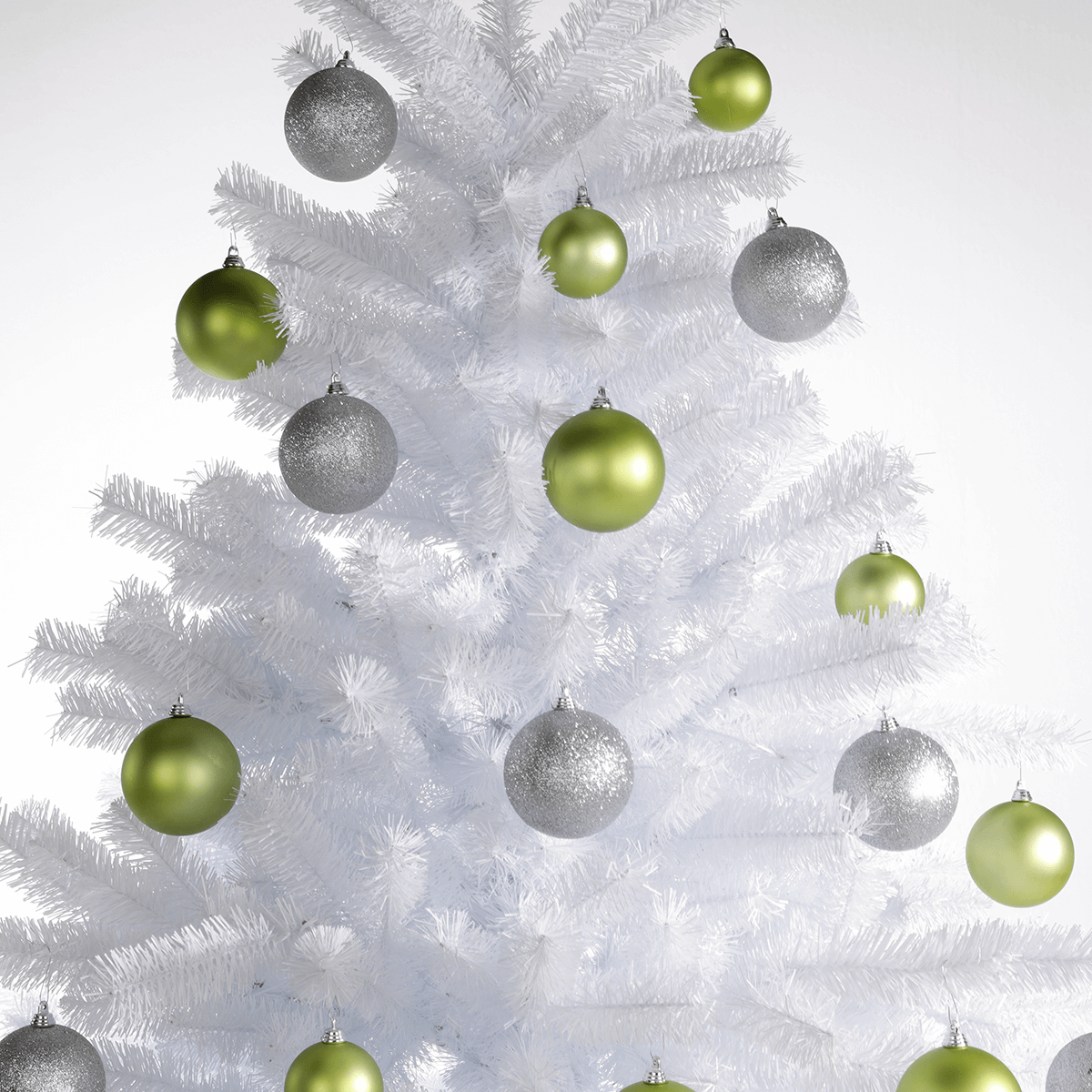 Weihnachtskugeln aus Kunststoff limettengrün matt - 7