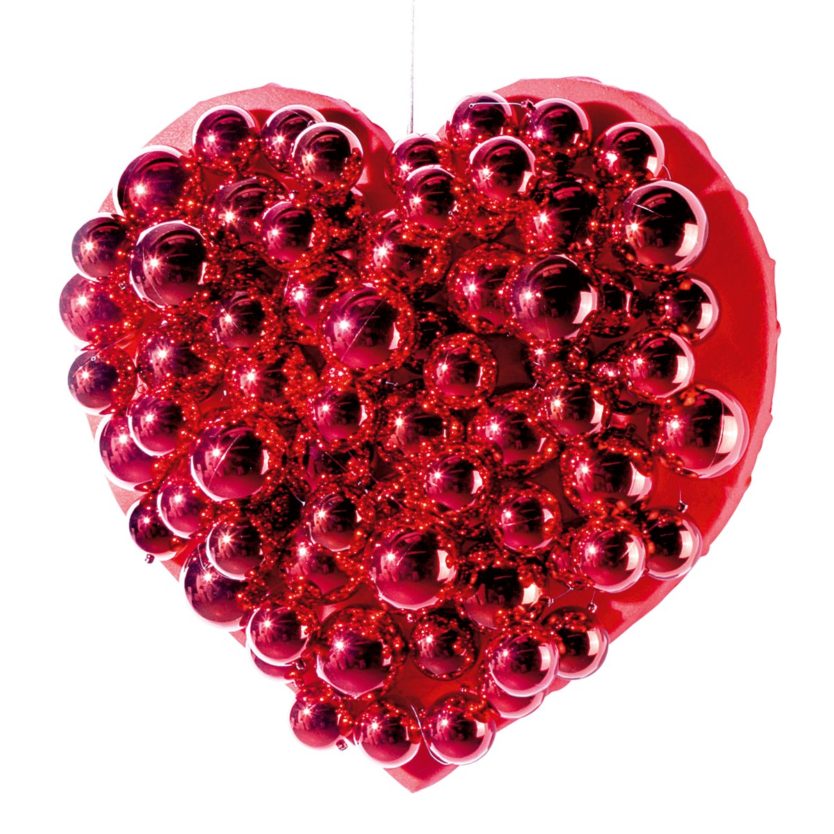 Adornos navideños de plástico rojo brillante - 2