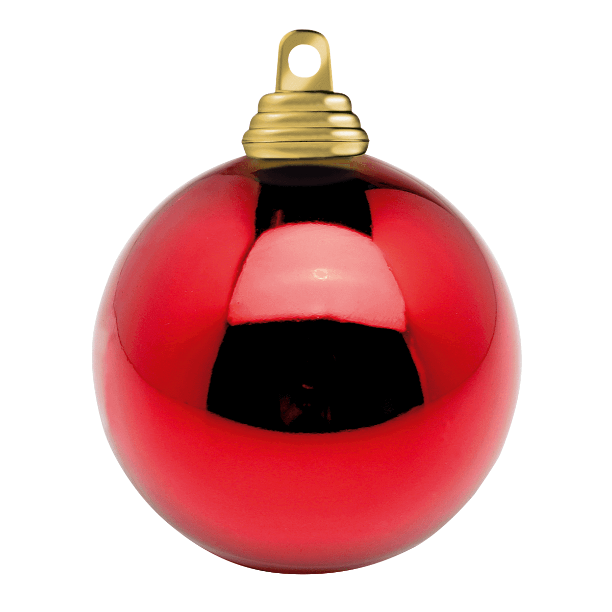 Adornos navideños de plástico rojo brillante - 0