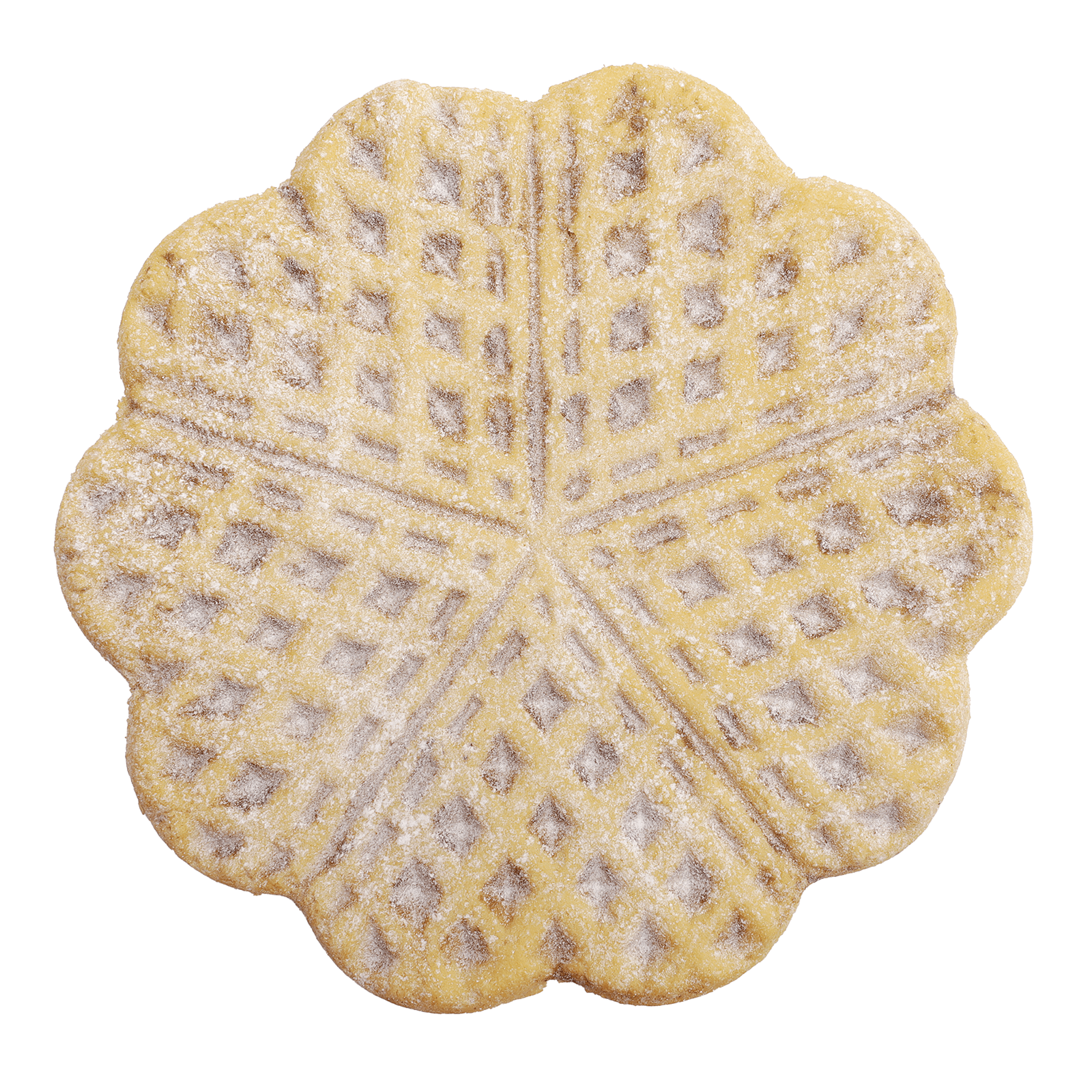 Waffel mit Puderzucker 17 cm - 1 Waffel mit Puderzucker 17 cm - 1