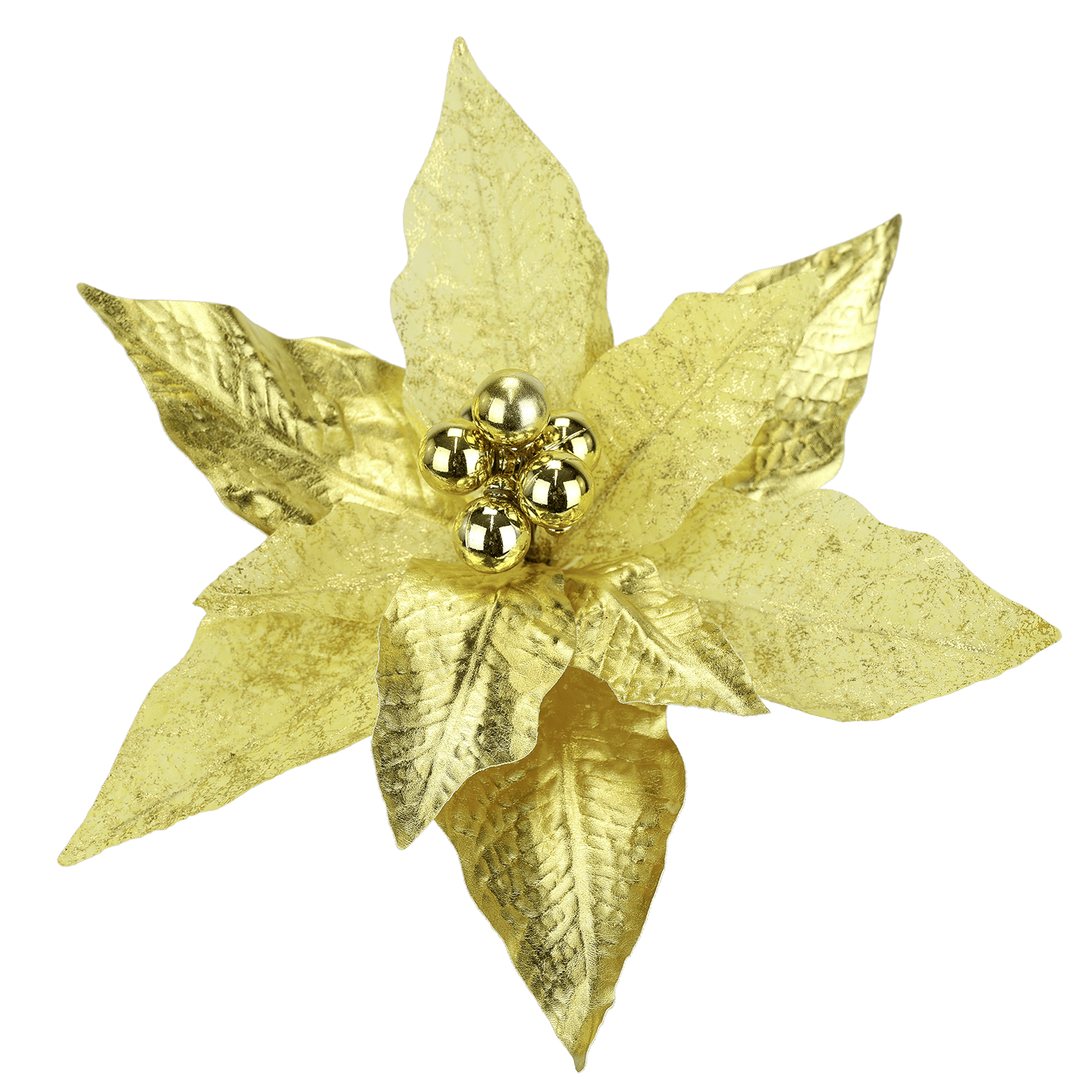 Poinsettia artificial con pinza 25 cm - 1