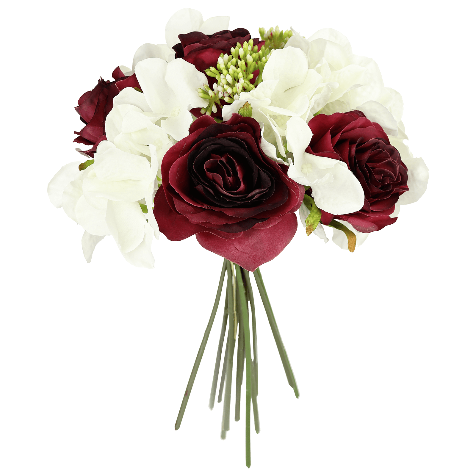 Künstlicher Rosen-Hortensienstrauß 28 cm - 0