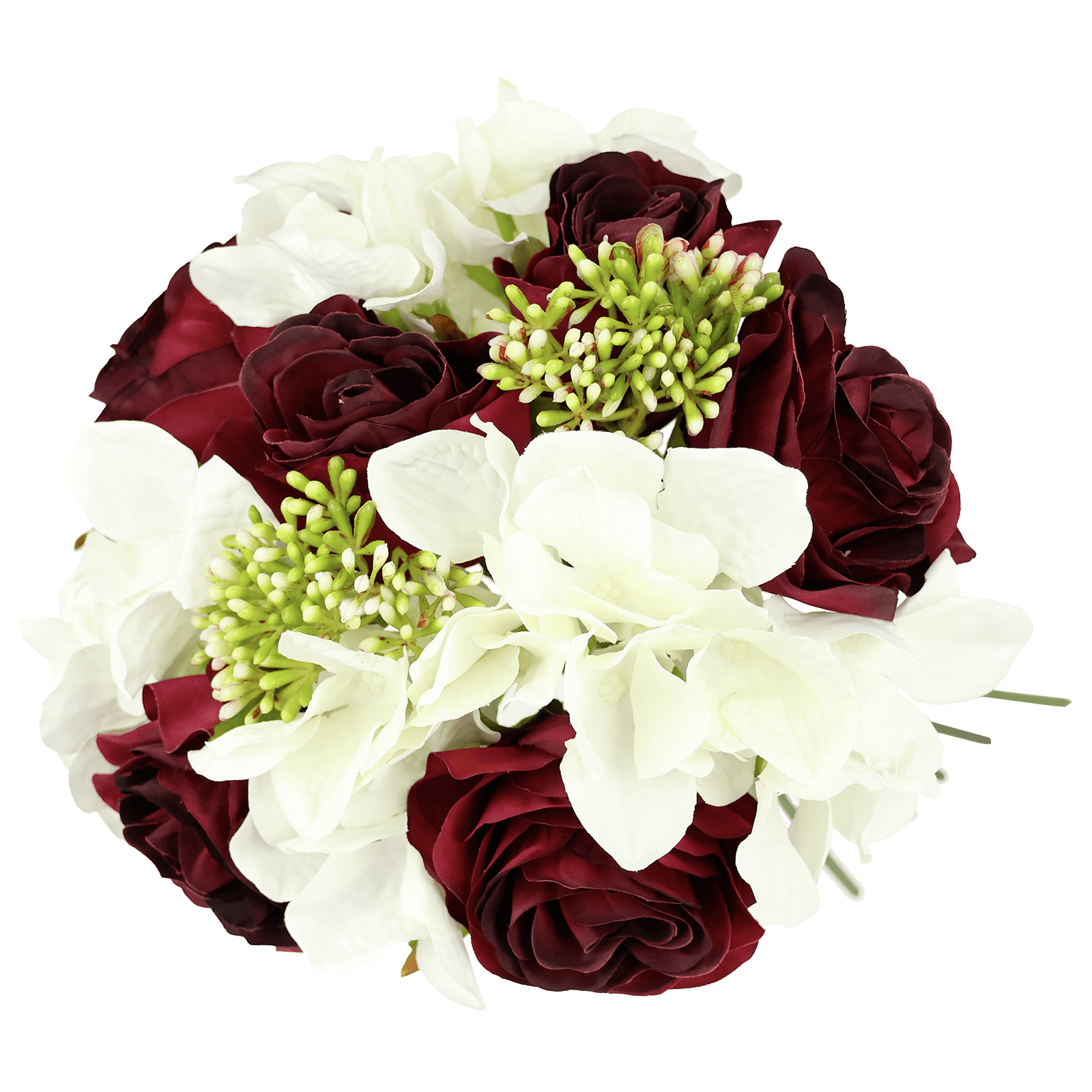 Künstlicher Rosen-Hortensienstrauß 28 cm - 2