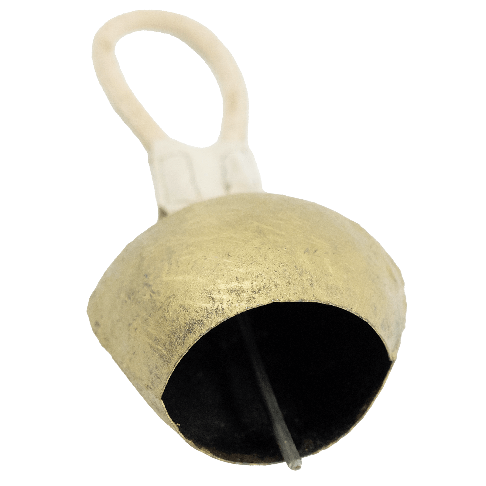 Decorative metal cowbell 25 cm, gold - 1 Decorative metal cowbell 25 cm, gold - 1