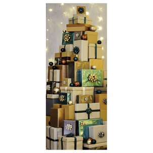 Bannière en tissu difficilement inflammable Montagne des cadeaux 75 x 180 cm