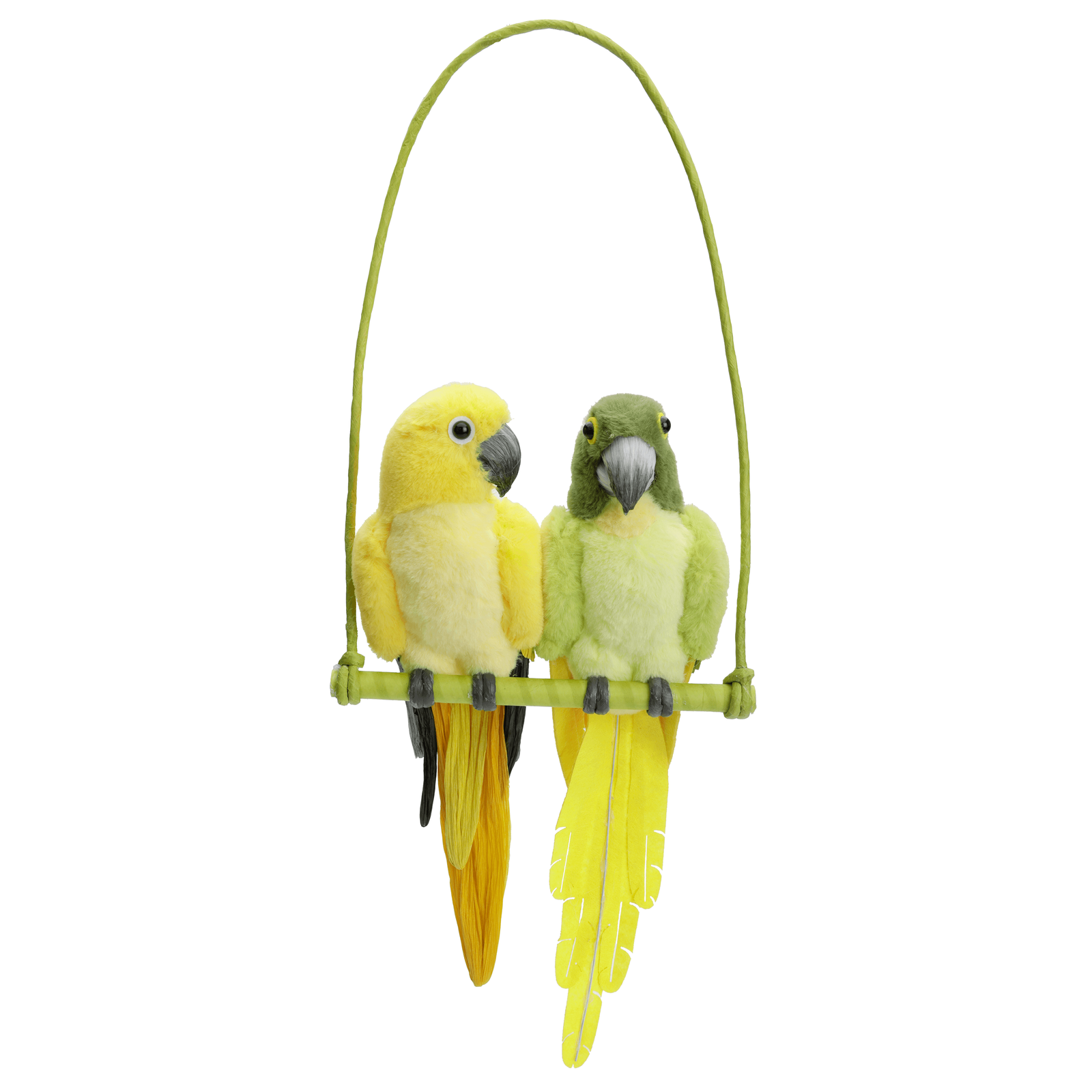 Deko Papageienpaar zum Hängen aus Plüsch und Federn 45 cm - 3 Deko Papageienpaar zum Hängen aus Plüsch und Federn 45 cm - 3