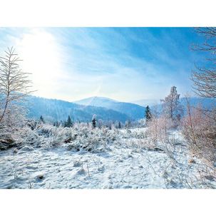 Bannière en tissu XXL "Paysage hivernal" difficilement inflammable