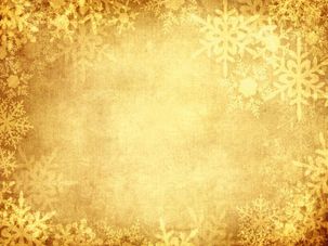 XXL fabric banner "Golden snow crystals" flame retardant