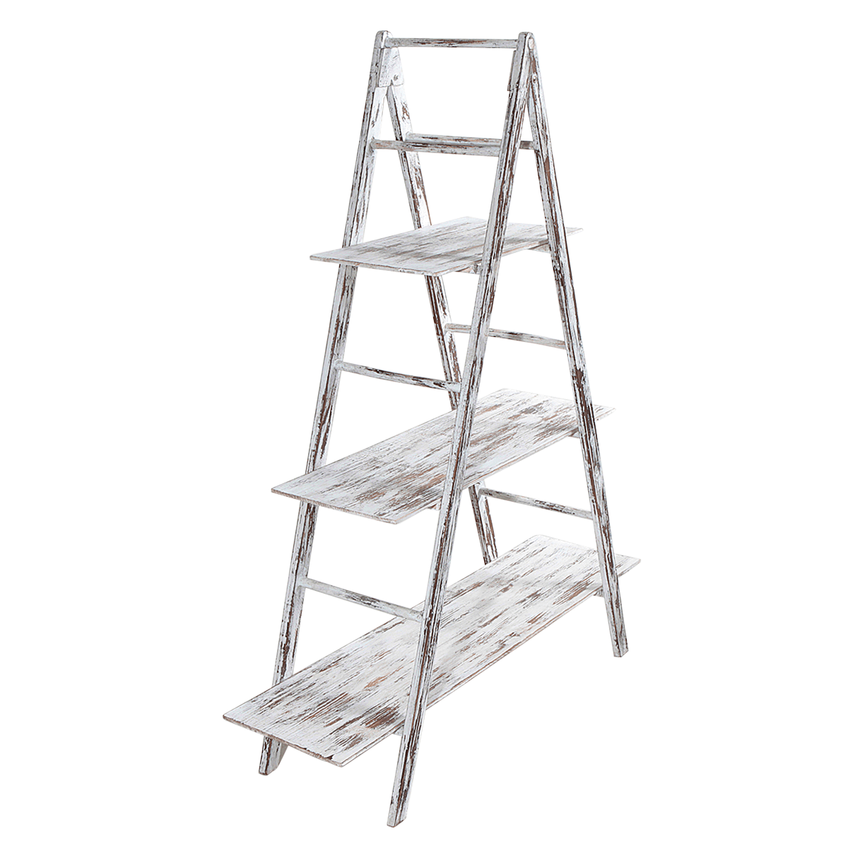 Étagère-échelle vintage blanche, haut. 150 cm - 2