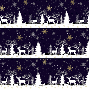 Geschenkpapier Winterlandschaft blau 50 cm, 50 m