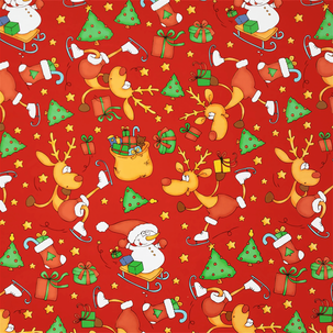 Papier cadeau Rudolph rouge 50 cm, 50 m