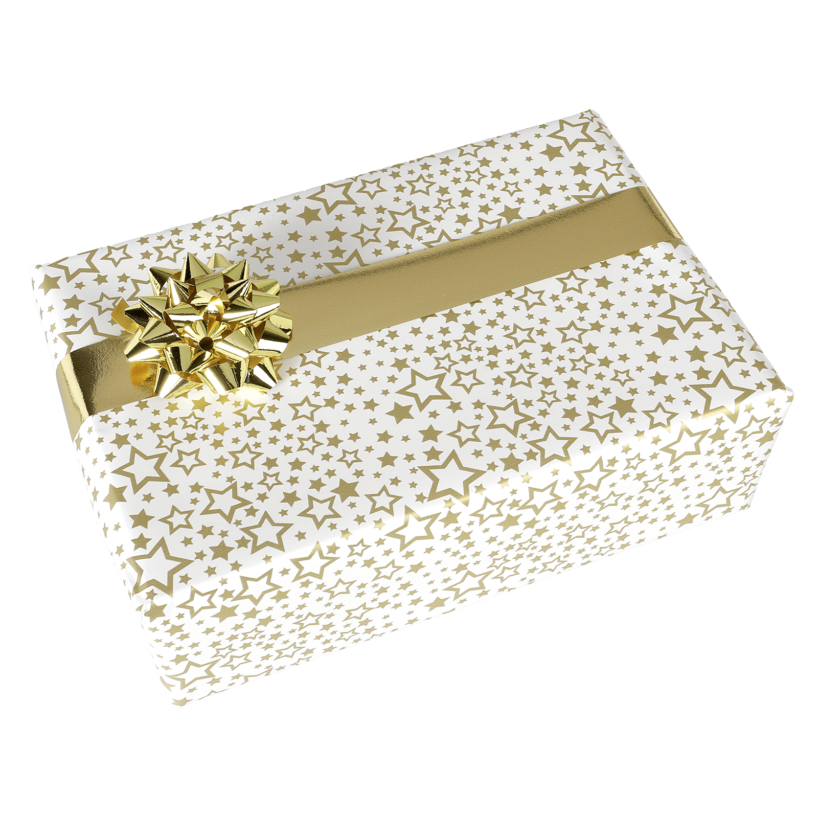Wrapping paper gold stars white/gold 50 cm, 50 m - 1 Wrapping paper gold stars white/gold 50 cm, 50 m - 1