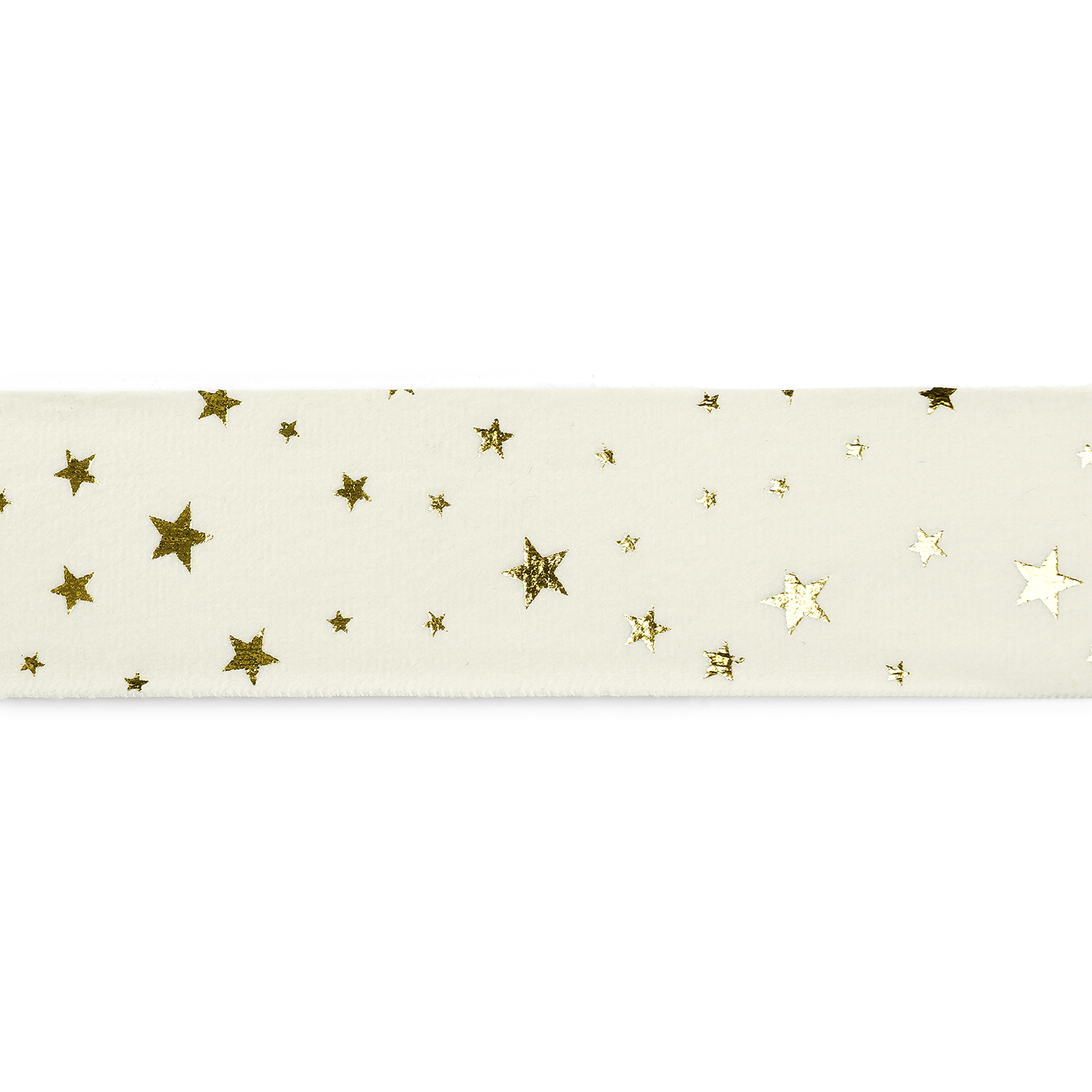 Samtband mit Goldsternen 40 mm / 15m - 1