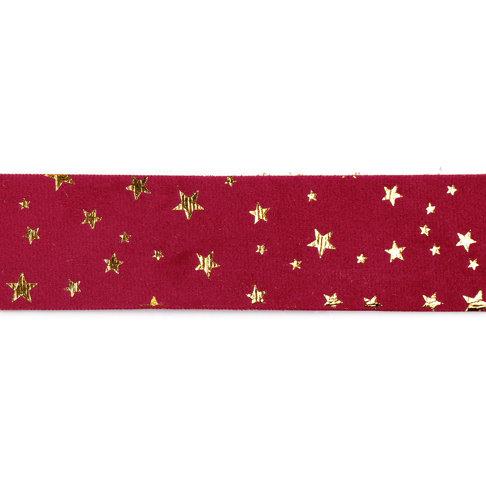 Samtband mit Goldsternen 40 mm / 15m - 3