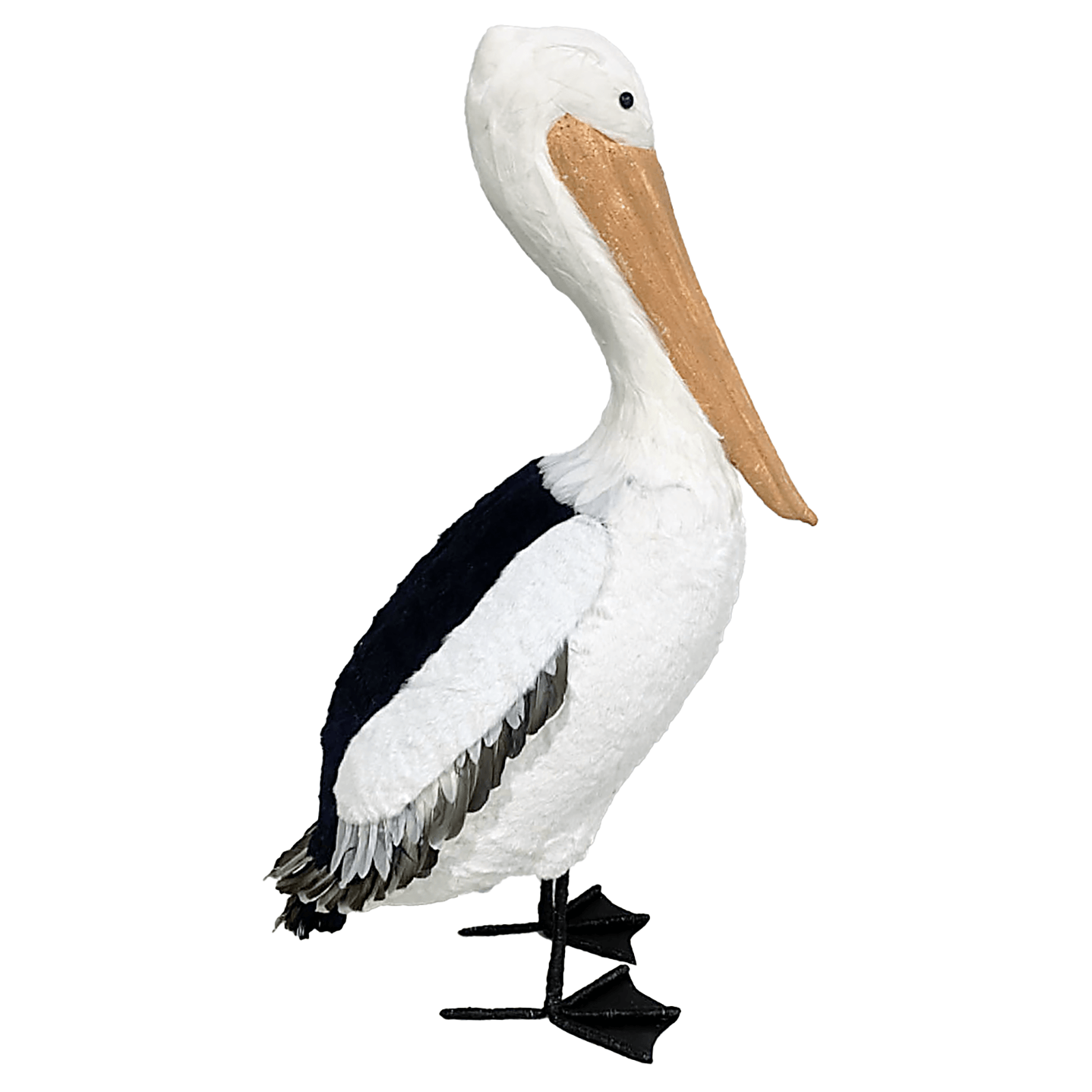 Decorative pelican B-goods with real feathers 85 cm  - 0