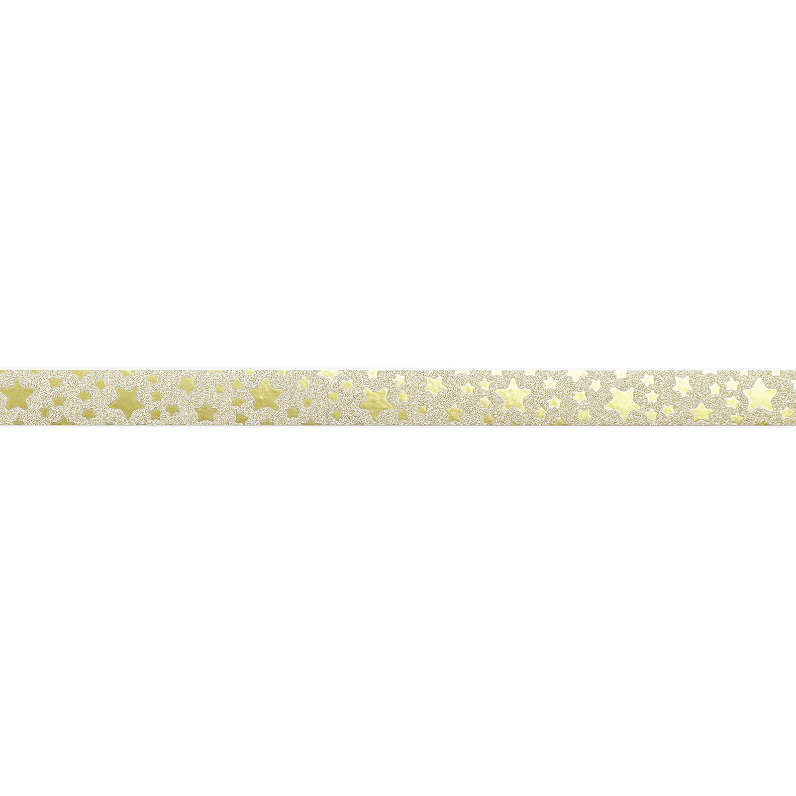 Ringelband Glitter Sterne 10 mm / 100 m - 1 Ringelband Glitter Sterne 10 mm / 100 m - 1
