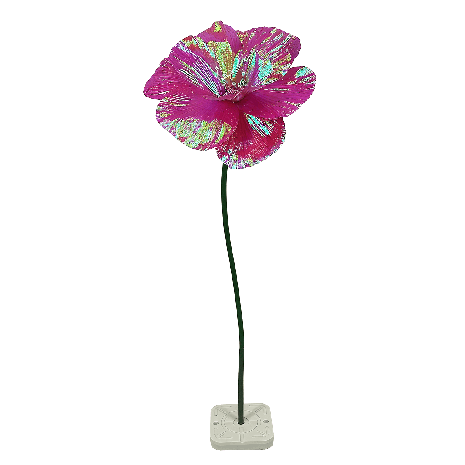 Artificial peony pink iridescent made of textile 150 x 35 cm - 0