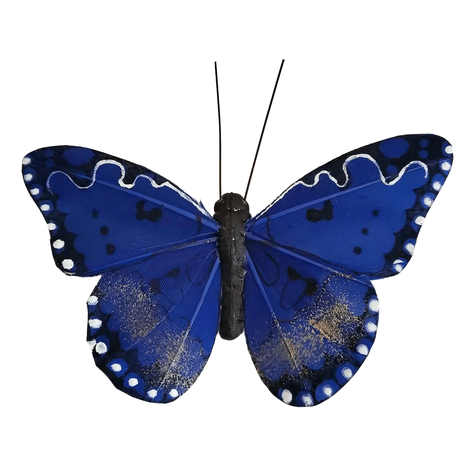 Mariposas decorativas azul - amarillo Juego de 6 piezas 10,5 cm - 4