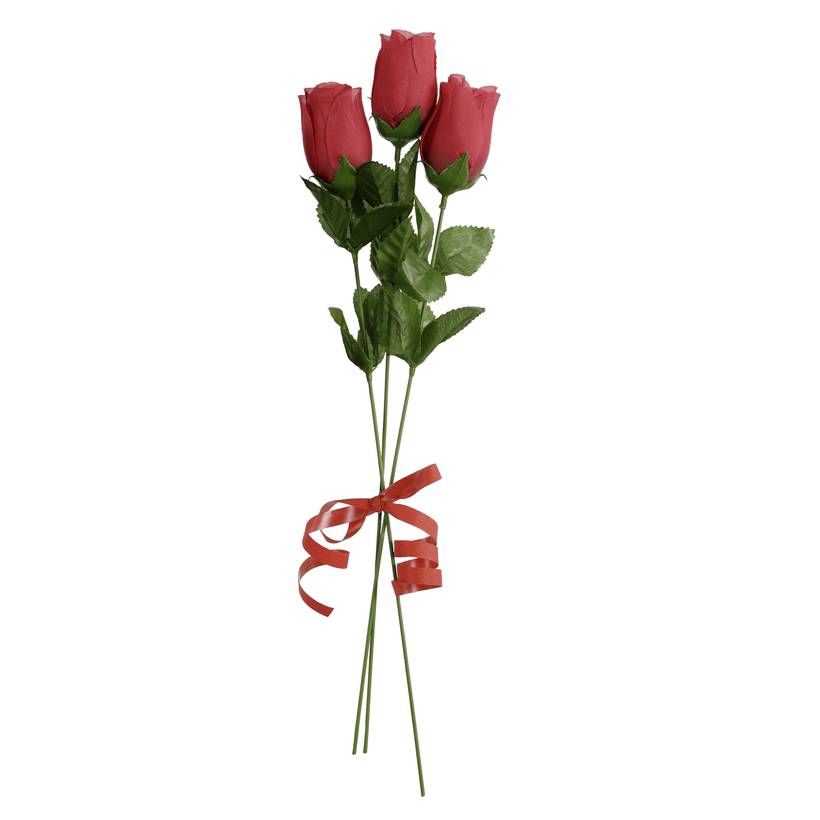 Künstliche rote Rosen zum Stecken 42 cm, 3tlg. Set - 2 Künstliche rote Rosen zum Stecken 42 cm, 3tlg. Set - 2
