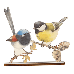 Display Vögel auf Zweig 26 cm