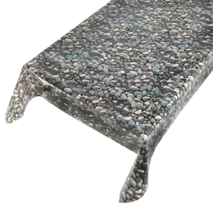 Abwaschbare Wachstuch-Tischdecke "Kiesel", Meterware 140 cm breit