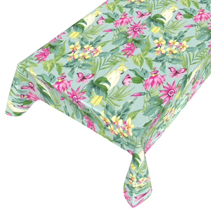 Abwaschbare Wachstuch-Tischdecke "Sommer", Meterware 140 cm breit