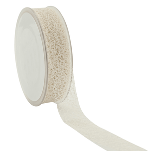 Decorative gift ribbon, honeycomb design, 25 mm x 20 m