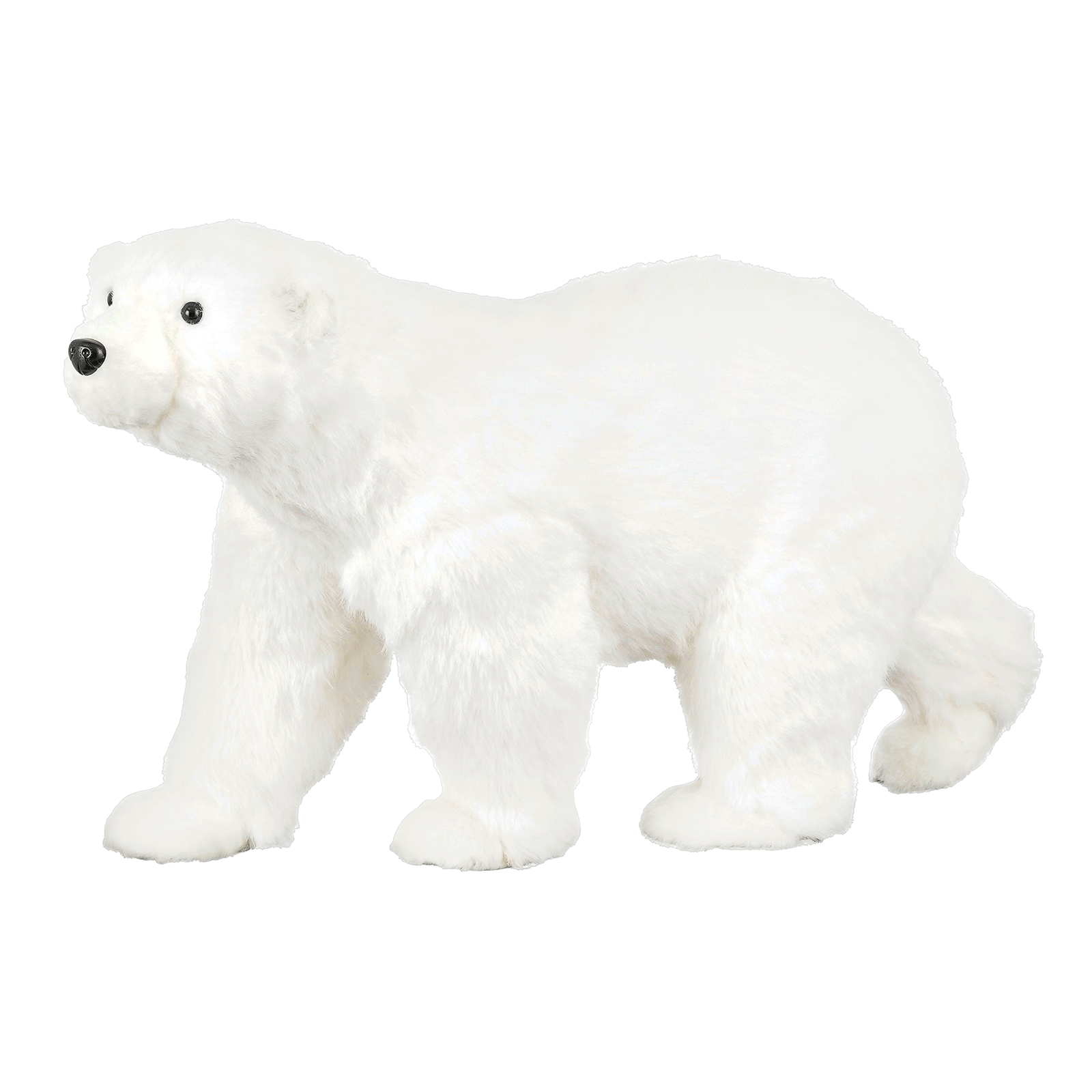 Deko Eisbär mit Kunstfell 30 x 52 cm, weiß - 0 Deko Eisbär mit Kunstfell 30 x 52 cm, weiß - 0
