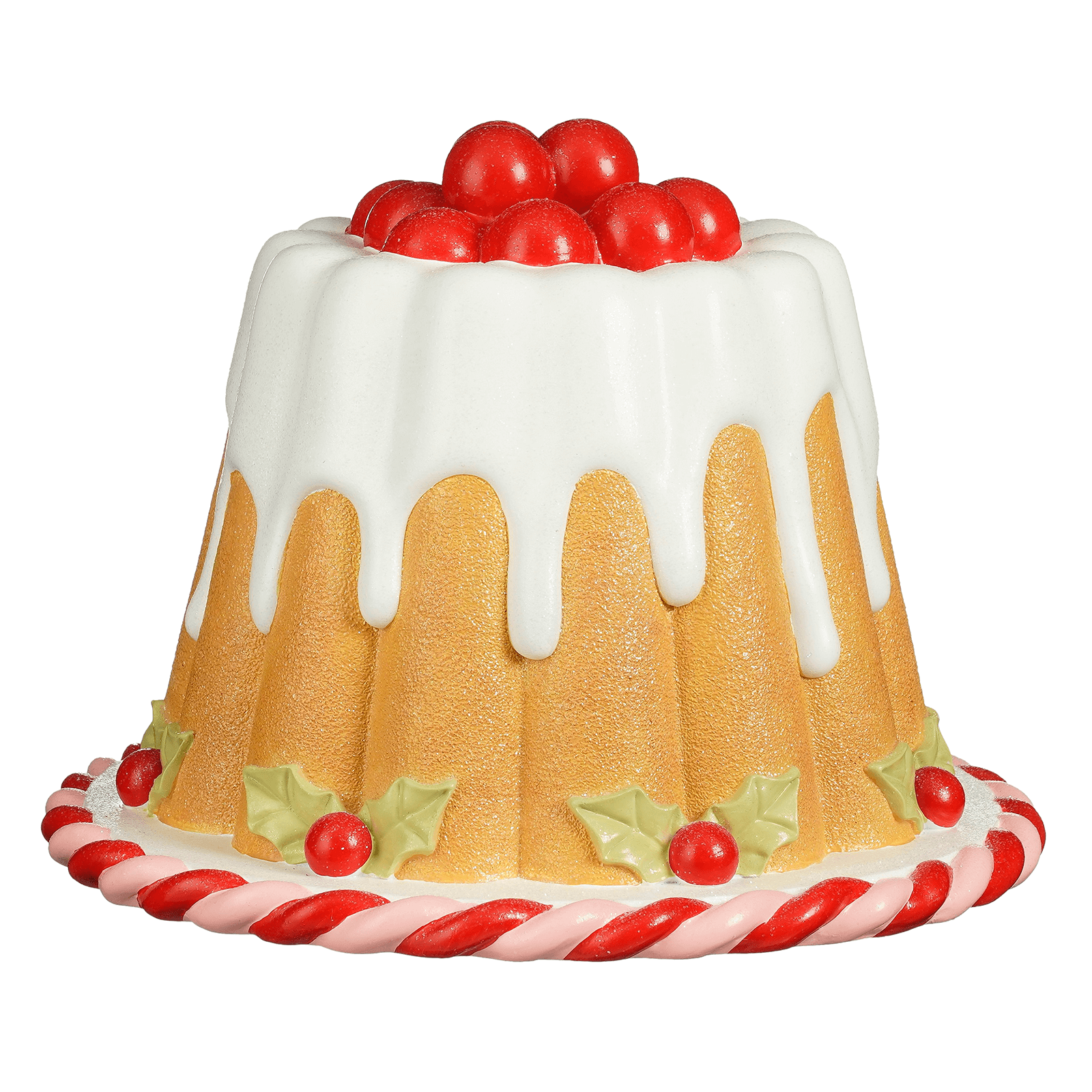 Deko Torte aus Kunststoff braun - rot - 0 Deko Torte aus Kunststoff braun - rot - 0
