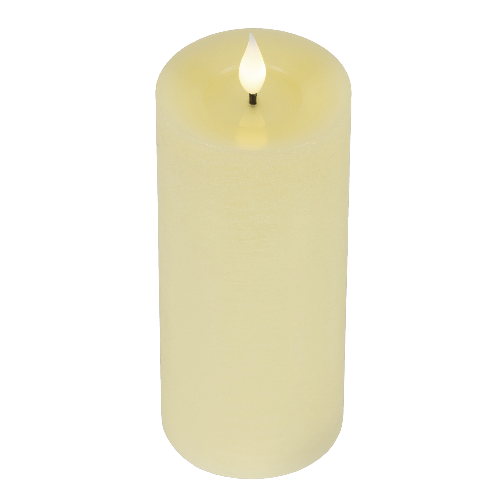 Bougie de cire LED blanche avec effet scintillant 20 x 7,5 cm - 0