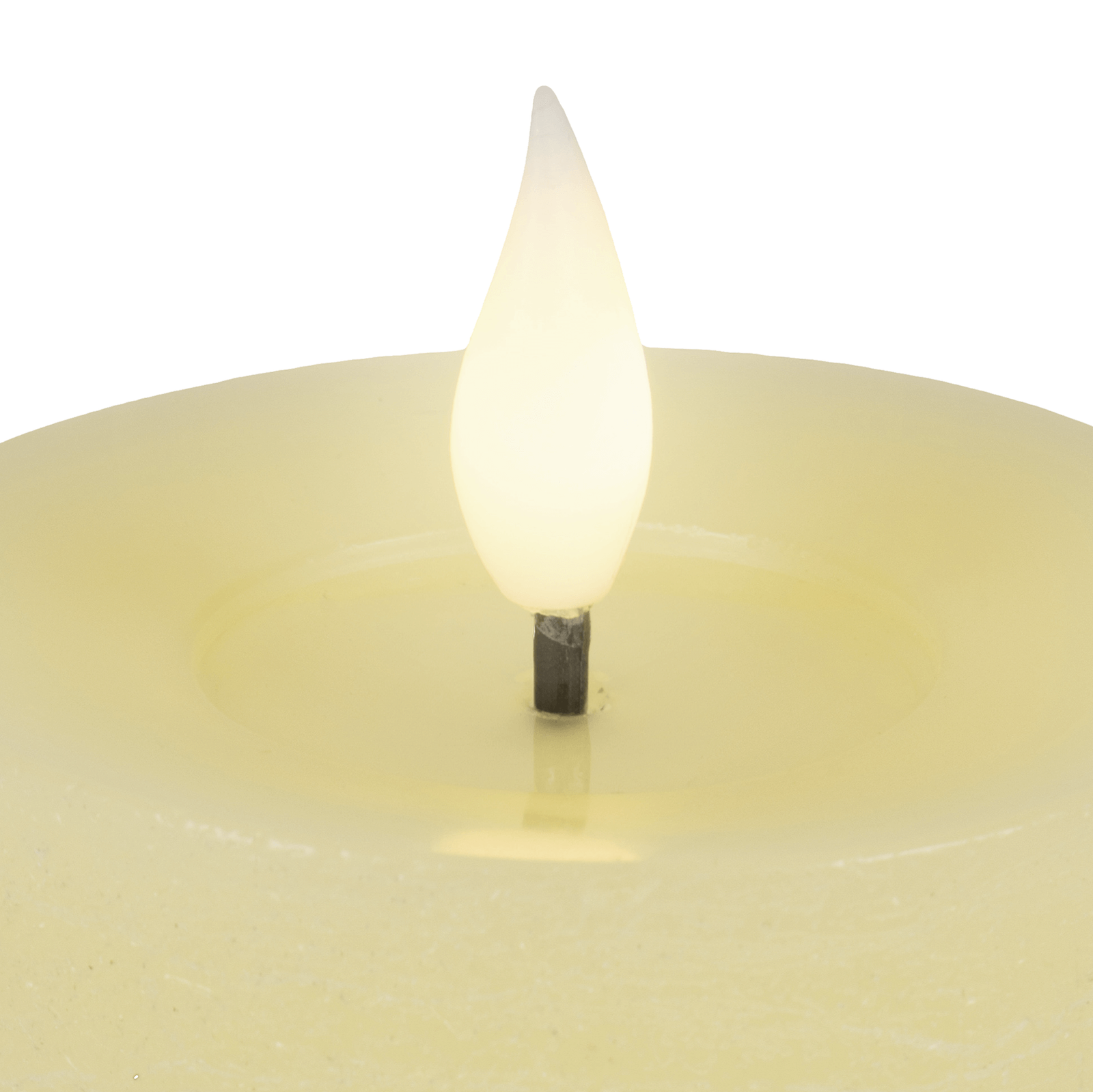 Bougie de cire LED blanche avec effet scintillant 20 x 7,5 cm - 2