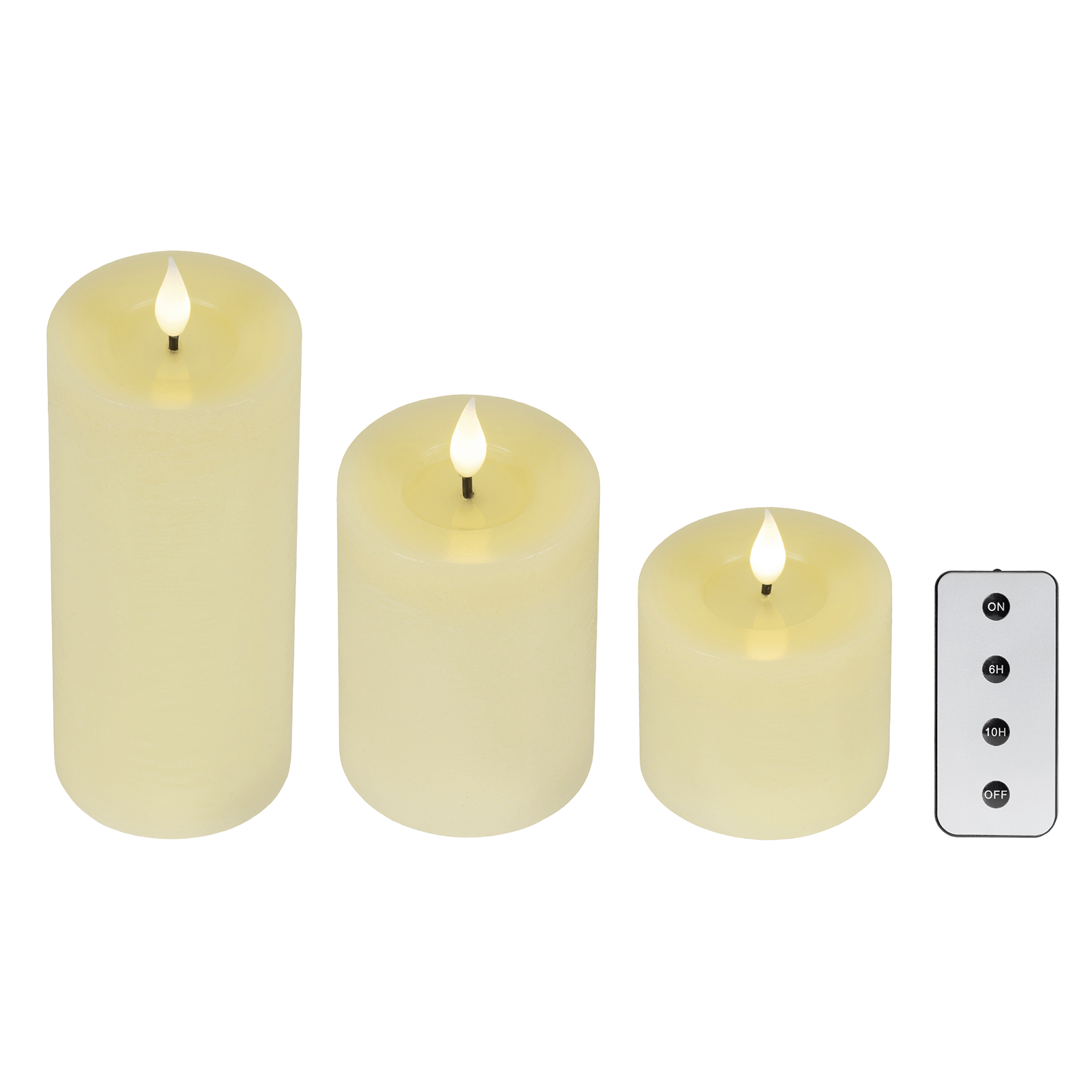 Set de bougies de cire LED avec effet scintillant en blanc - 0