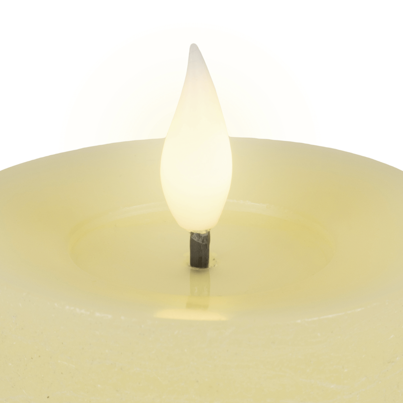 Set de bougies de cire LED avec effet scintillant en blanc - 1