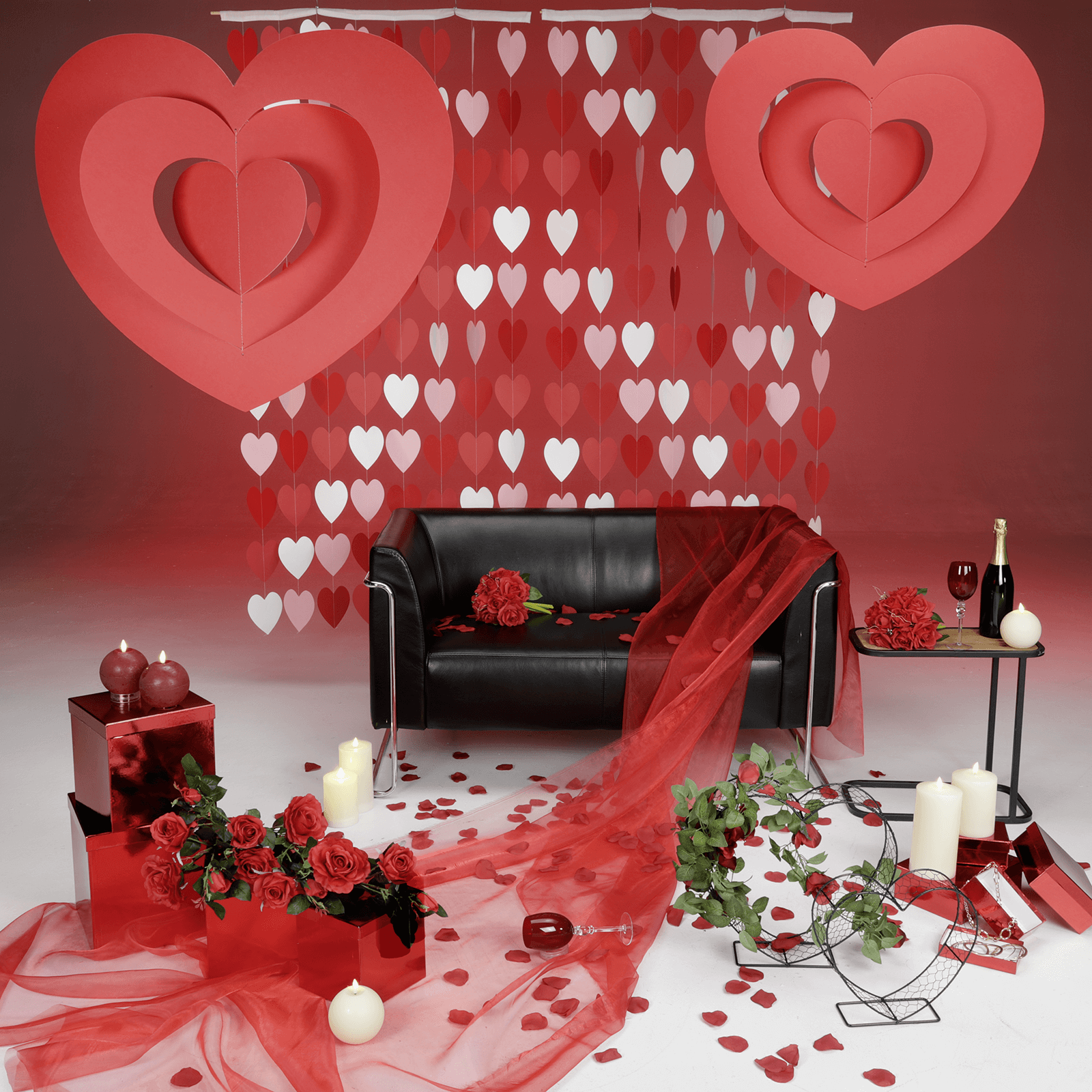 Set de bougies de cire LED avec effet scintillant en blanc - 4
