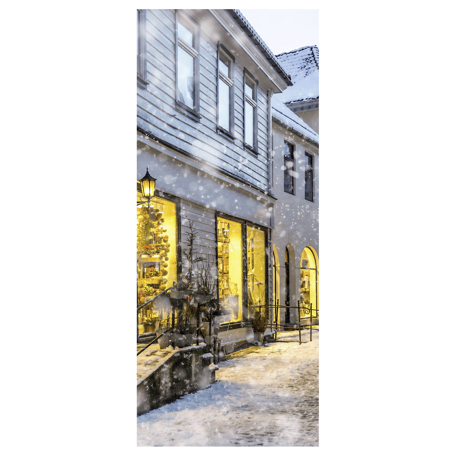 Schwer entflammbarer Stoffbanner Beleuchtete Passage 75 x 180 cm - 0 Schwer entflammbarer Stoffbanner Beleuchtete Passage 75 x 180 cm - 0