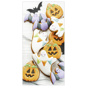Schwer entflammbarer Stoffbanner Halloweenkekse 100 x 200 cm