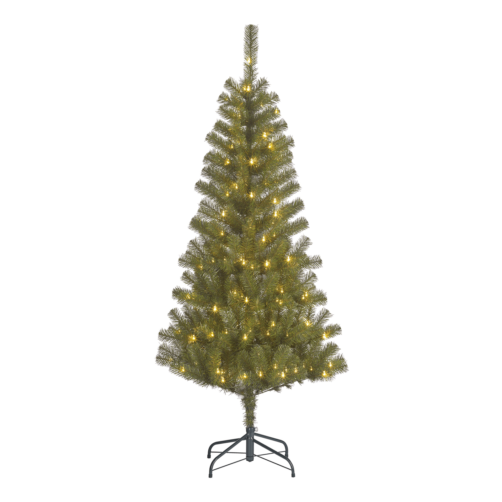 Sapin de Noël artificiel étroit en Luvi avec LED blanc chaud - 0