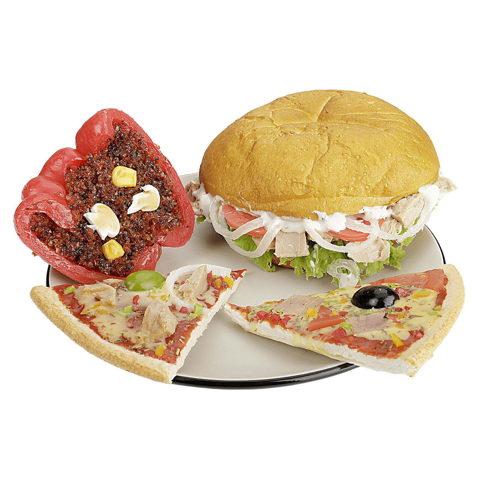 Jamón" porción de pizza 11 cm - 2 Jamón" porción de pizza 11 cm - 2