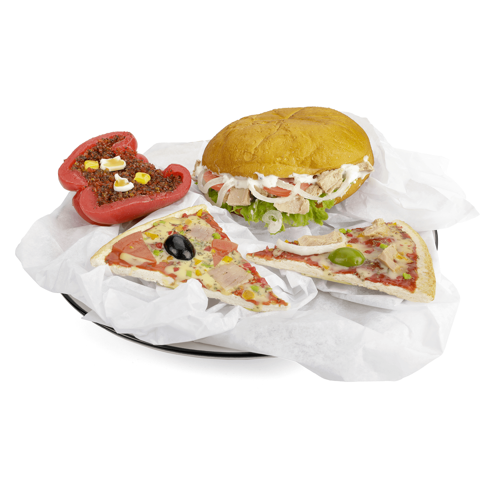 Jamón" porción de pizza 11 cm - 4 Jamón" porción de pizza 11 cm - 4