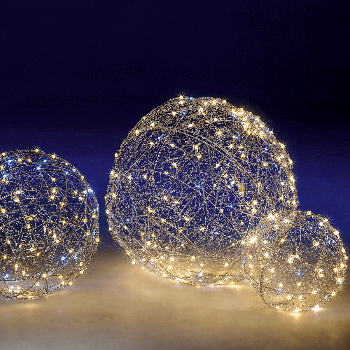 LED-Draht-Leuchtkugel blinkend 60 cm Ø - 1