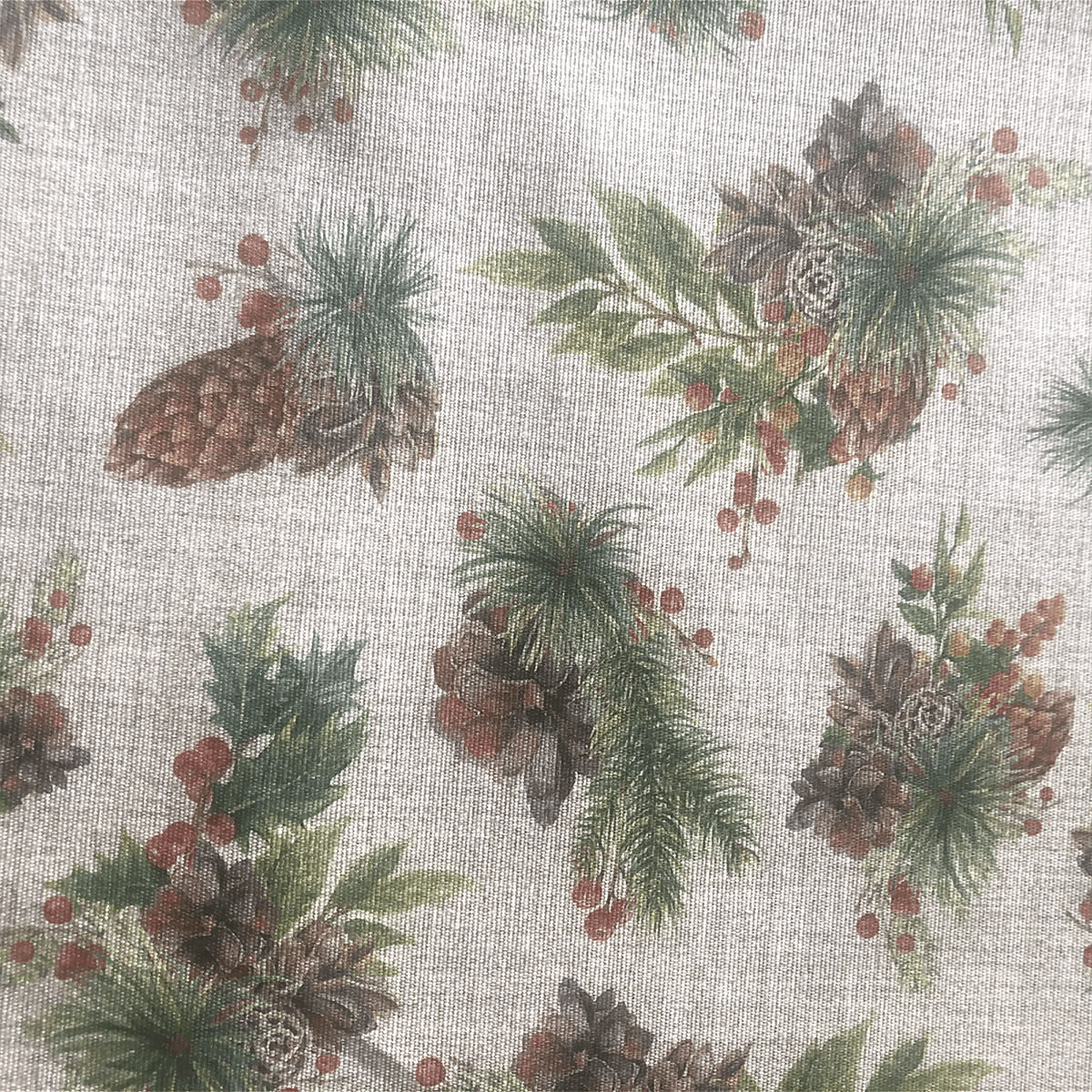 Decorative fabric "Pine Cones & Decor," 140 cm, printed on one side - 1 Decorative fabric "Pine Cones & Decor," 140 cm, printed on one side - 1