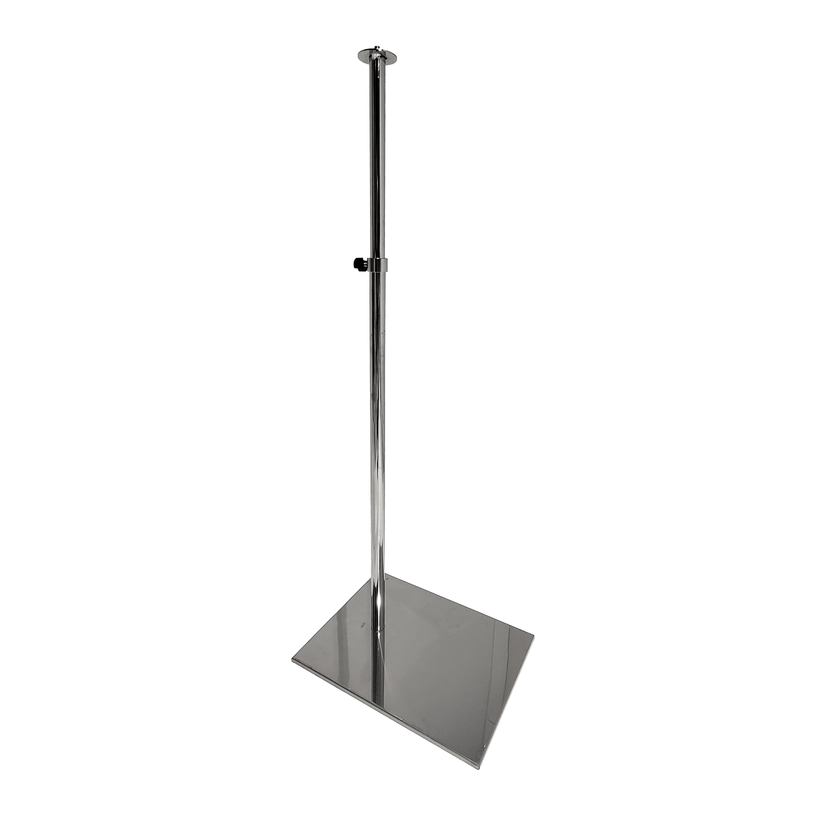 Metal stand for torso, chrome, with leg supports - 1 Metal stand for torso, chrome, with leg supports - 1