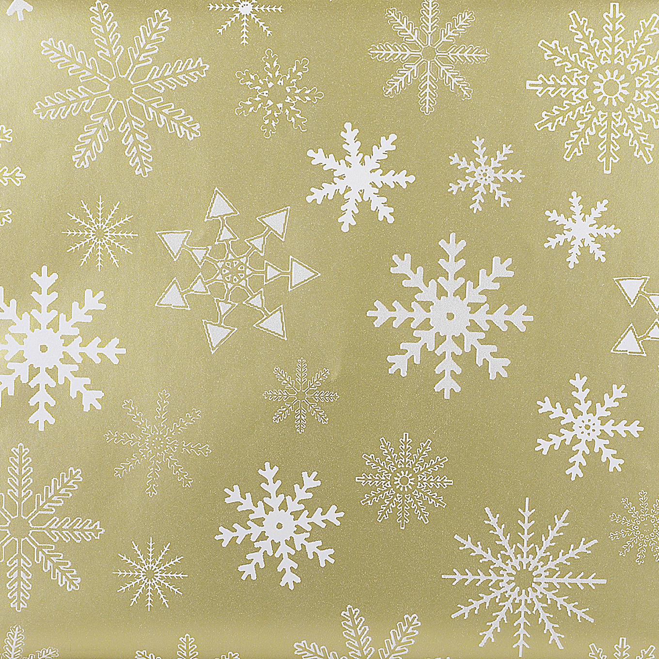 Geschenkpapier goldene Eiskristalle, 50cm / 50 m - 0 Geschenkpapier goldene Eiskristalle, 50cm / 50 m - 0