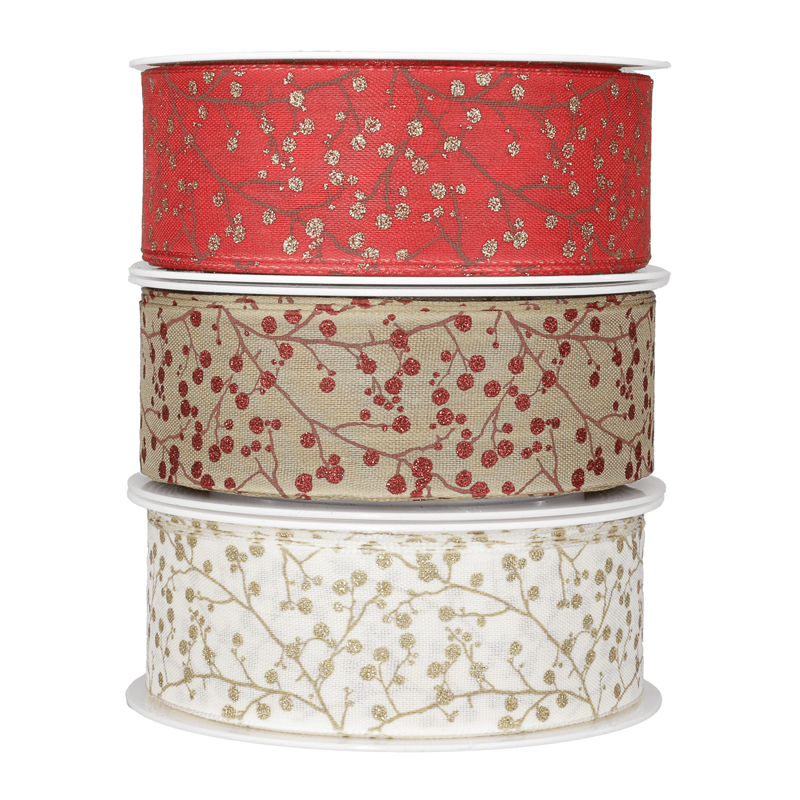 "Berry Branch" Gift Ribbon, 40 mm, 15 m - 1 "Berry Branch" Gift Ribbon, 40 mm, 15 m - 1